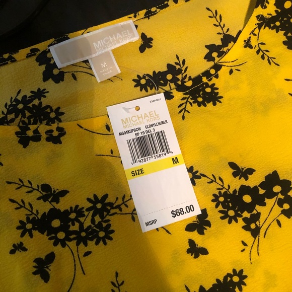 Brand new Michael Kors bright yellow blouse - Picture 3 of 5